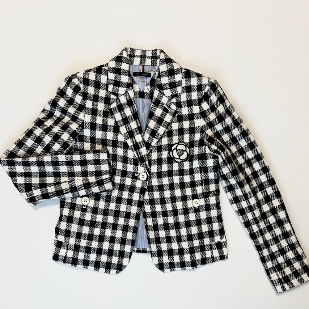 Tommy Hilfiger Vintage Women’s Plaid Tweed Blazer NWT